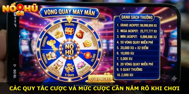 Các quy tắc cược và mức cược cần nắm rõ khi chơi