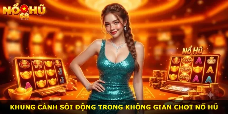 Khung cảnh sôi động trong không gian chơi nổ hũ