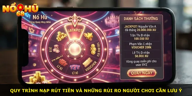 Quy trình nạp rút tiền và những rủi ro người chơi cần lưu ý